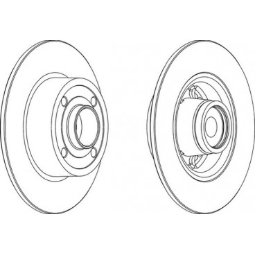 Brake disk with bearing