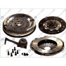 Clutch kit with dual mass flywheel and pneumatic bearing